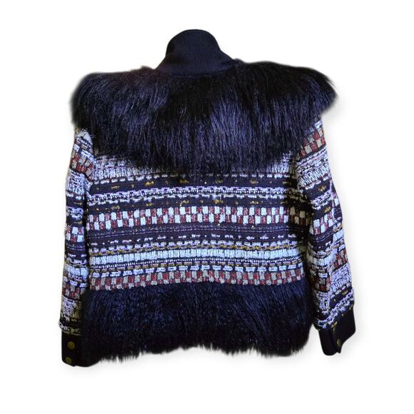 Veronica Beard Nelway Faux Shearling Tweed Jacket Size Small - Picture 3 of 8